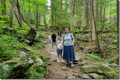 110717215tb Rainbow Falls trail with family
