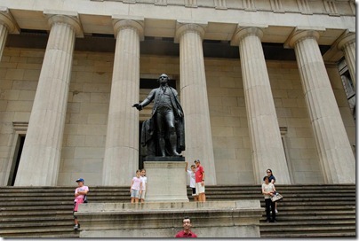 110724838tb Kids with George Washington statue at Federal Hall