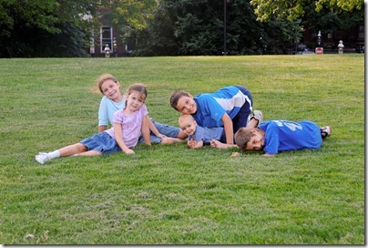 110727062tb Kids on lawn at Bunker Hill