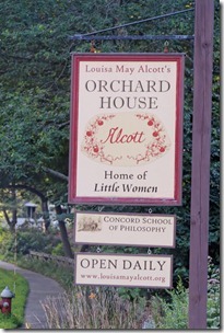 110728432tb Orchard House, home of Alcott, Little Women, sign