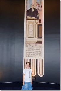 120726179tb Bethany with Jonathan Edwards banner at Billy Graham Center